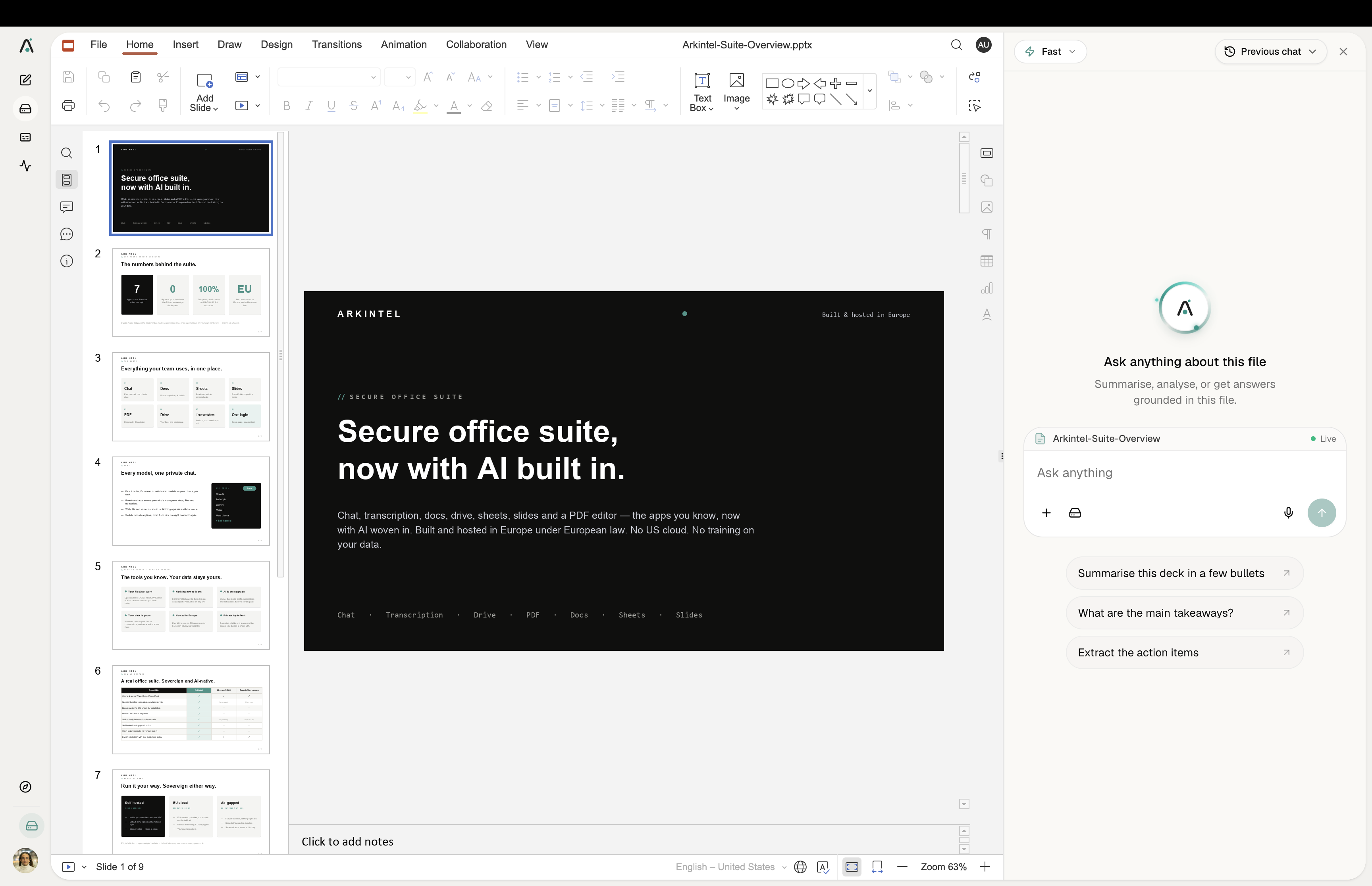 Slides product screenshot